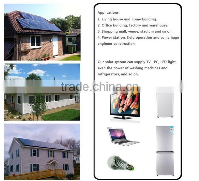 Green energy stand-alone High quality off grid auto switch 150w solar powered indoor led light