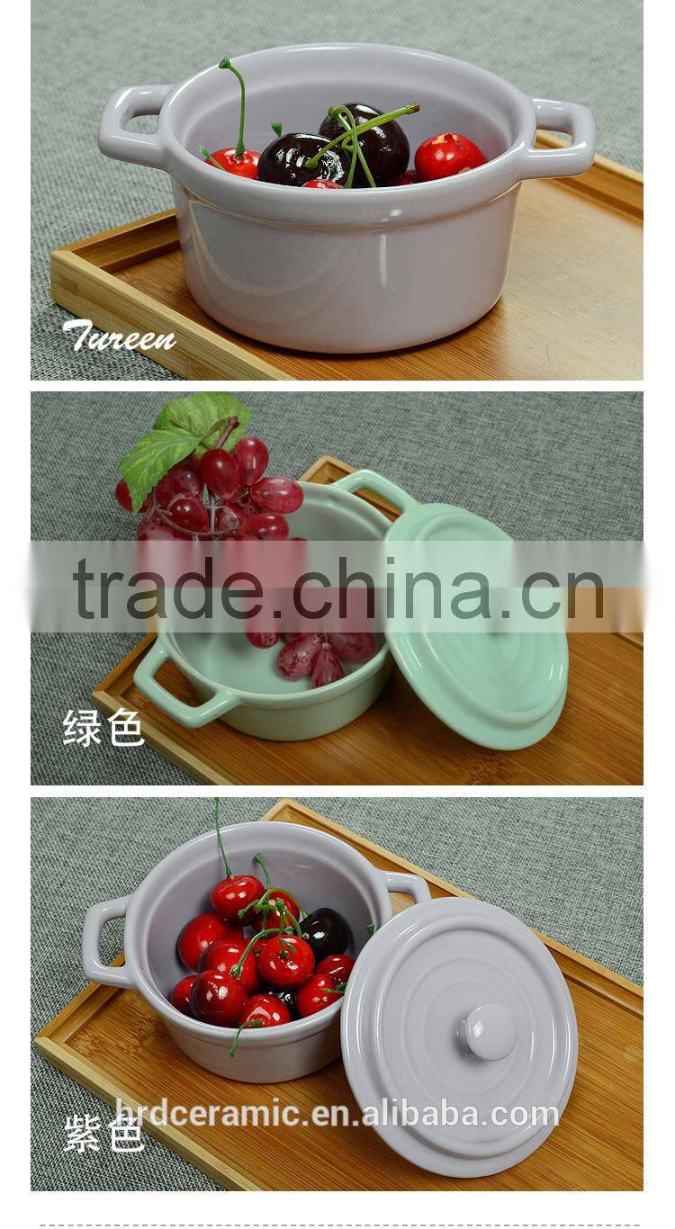 Cheap ceramic mixing bowl/ceramic soup bowl with lid