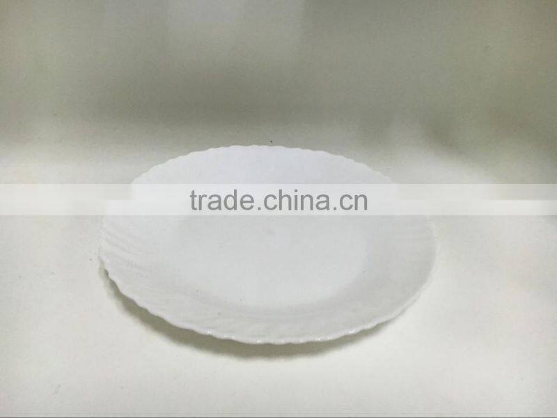 New opal tableware cheap white china plate