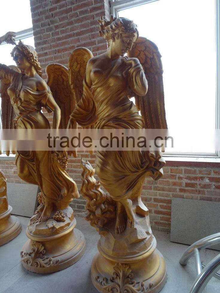 Four Seasons lady fiberglass resin statue,Large outdoor sculpture