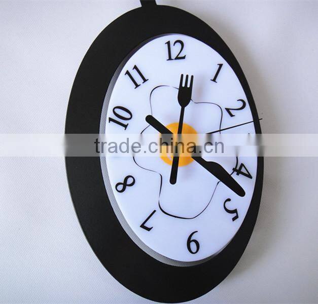 Novelty Egg shaped Frying Pan Wall Clock