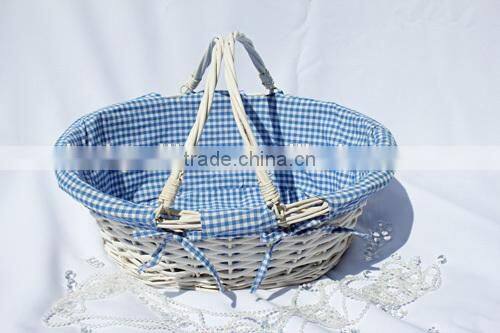 Wholesale Wicker Gift Basket Baby Gift Basket with lining