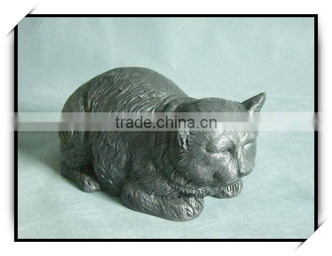 Hot selling antique decoration fiberglass lively cat sculpture