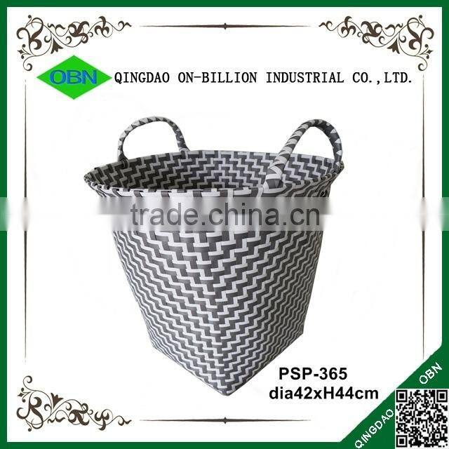 PP plastic type and food use woven plastic laundry basket for sale