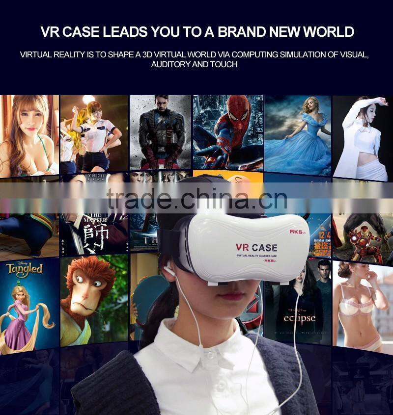 3D VR Virtual Reality Headset 3D Glasses Adjust Cardboard VR BOX For 3.5~6.0" Smartphones