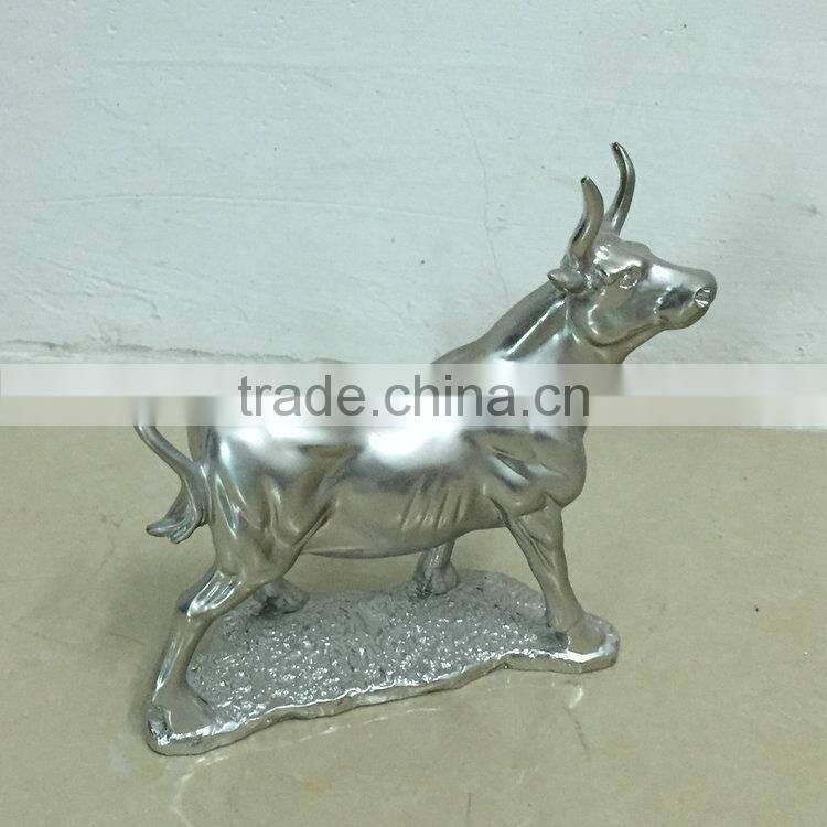 Polyresin bull sculpture