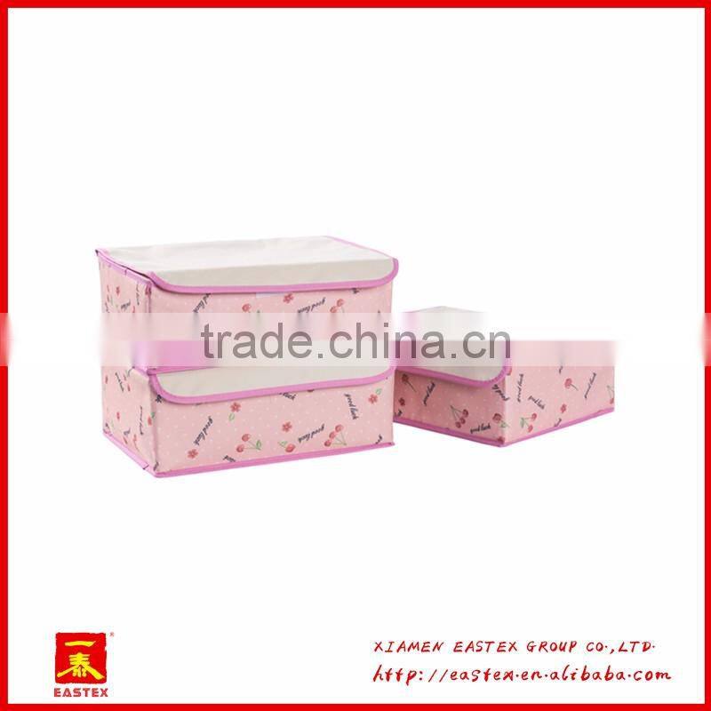 High quality oxford cloth socks/bra/briefs storage Box 3 pcs a set