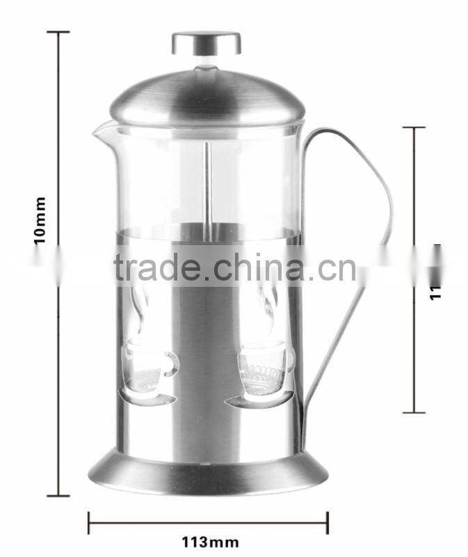 stainless steel glass tea/coffee maker