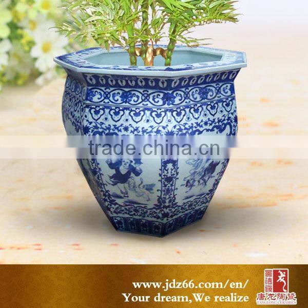 Modern design excellent quality handpainted antique chinese ceramic flower pots for decoration