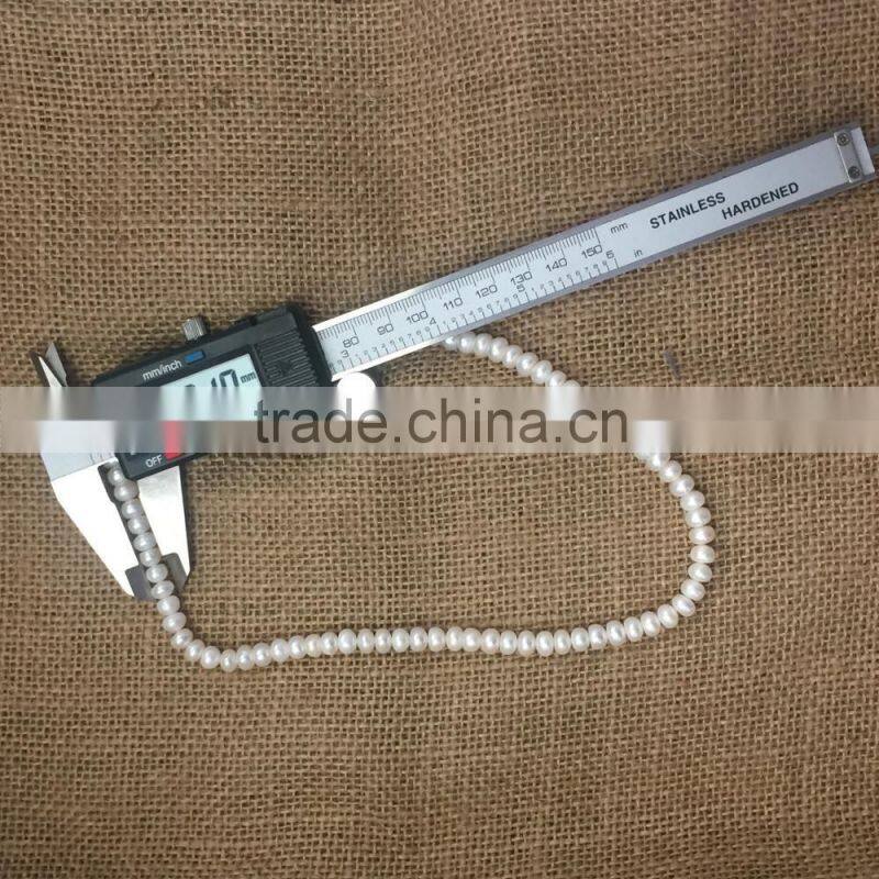 charms 7-7.5mm white button freshwater pearl necklace