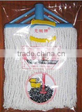 cotton/microfiber mop head with plastic socket