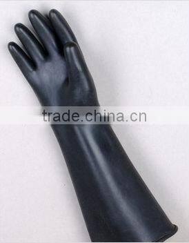 black industrial rubber glove