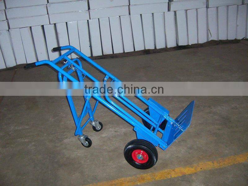 Folding hand truck HT1824,two pneumatic wheel hand trolley