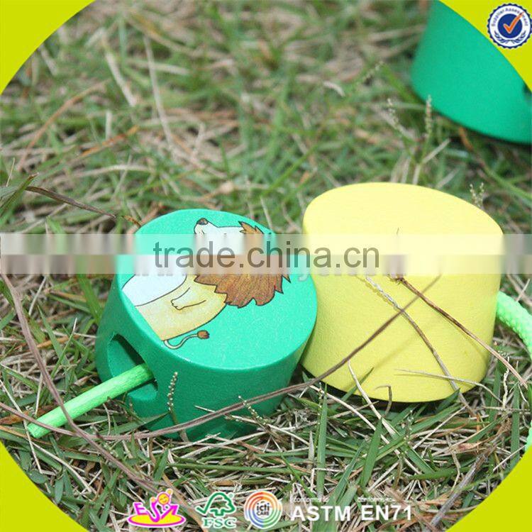 Wholesale funny kids wooden stacking animal blocks toy hot sale interesting baby wooden stacking animal blocks toy W13D095
