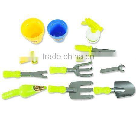 2015 new fancy colourful garden tool set toy for sale cheap plastic fantacic garden cleaning toy set from ICIT manufacture