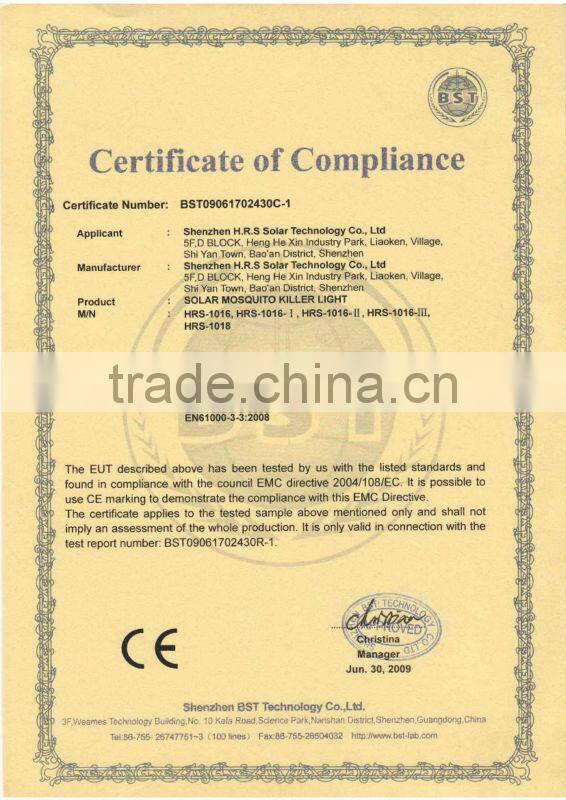 Rechargeable Solar Mosquito Killer Lamp