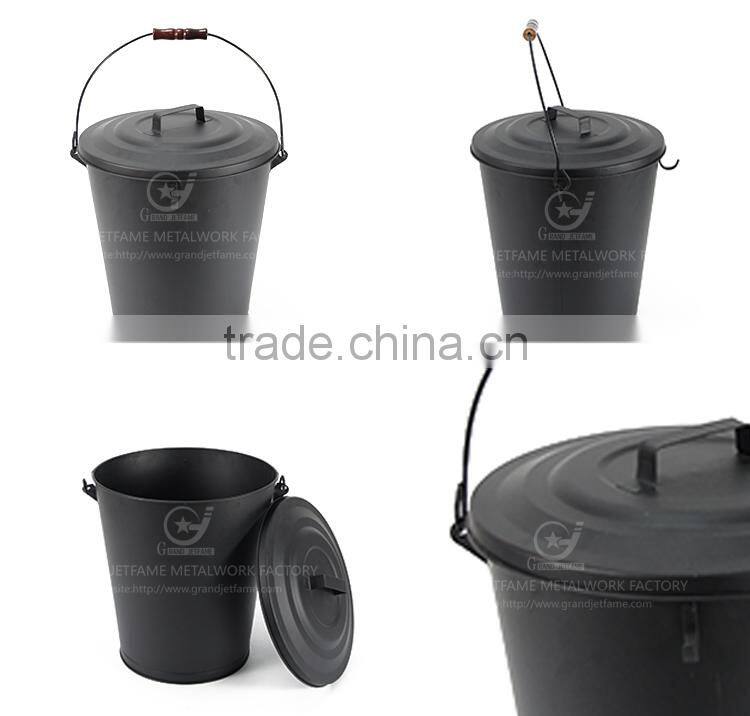 good quality coal bucket with wooden handle fireplace hot coal bucket