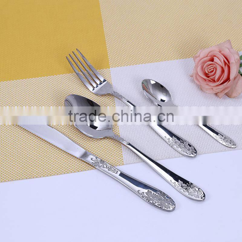 BSM33 Hot sale cheap price 24 pcs stainess steel cutlery set 5 star hotel use