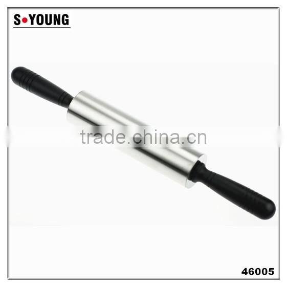 16161 Rolling Pin Non-Stick Silicone Surface Rolling Pin Wooden Rolling Pin Handl