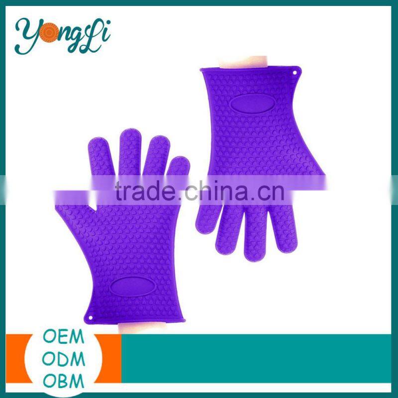 Amazon Hot Wholesale High Temperature Heat Resistant Non-stick BBQ Oven Baking Silicon Gloves