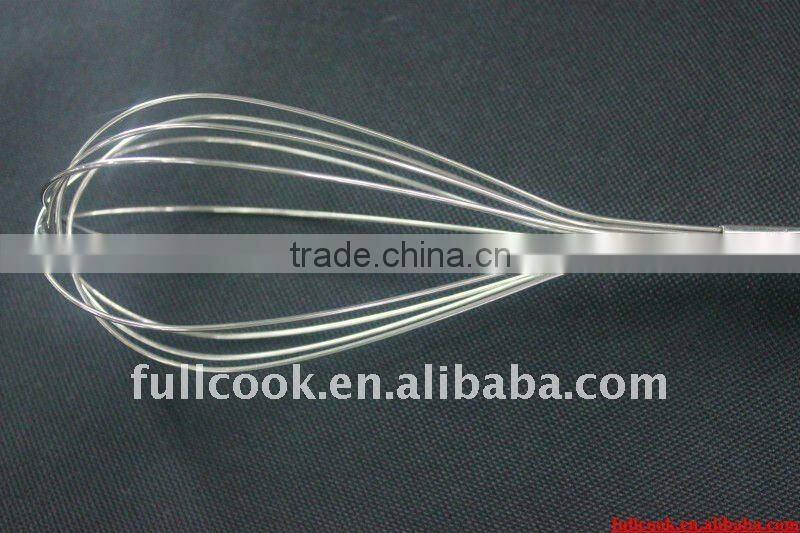 Stainless steel egg beater w/deluxe handle