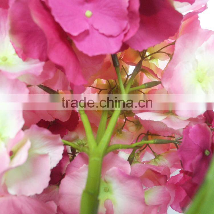 high quality handmade single stem wholesale silk flower hydrangea for wedding decoration