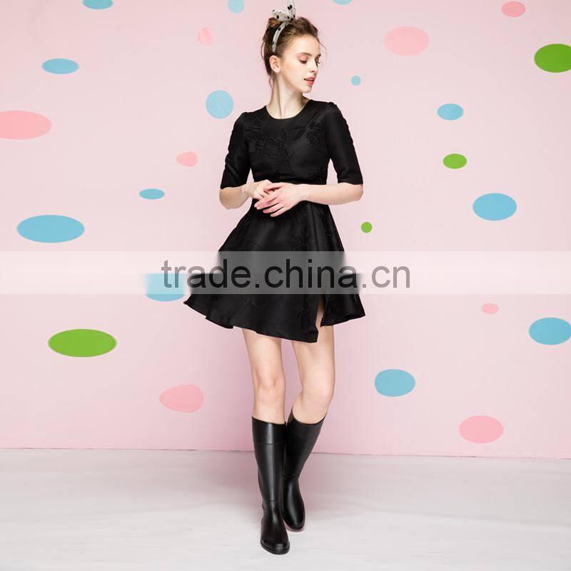 PVC upper EVA insole footbed waterproof classic horse riding luxury europe style outdoor use tall boot women wellies