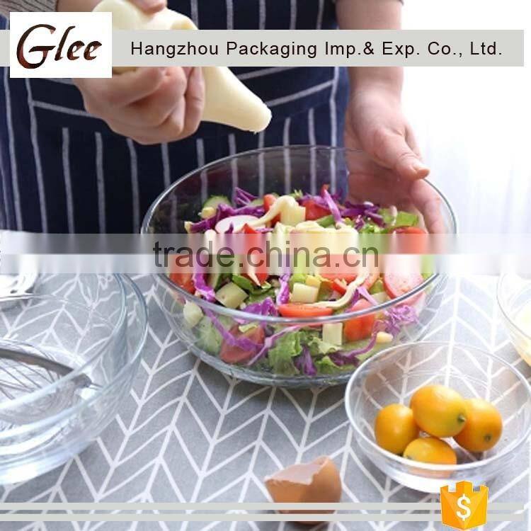 Nice-looking lovely Wholesale Clear Streak Glass Bowl Sala Glass Bowl For Fruit And Soup