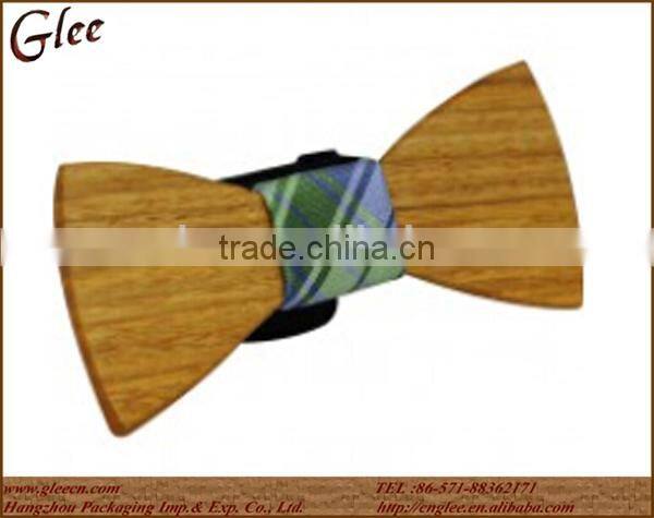 handmade wooden craft custom logo wooden bow tie
