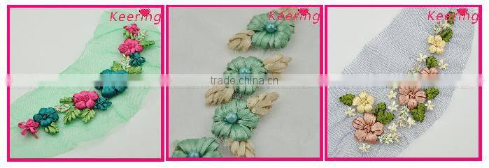 Professional embroidery patch with flower for clothing WPHA-305
