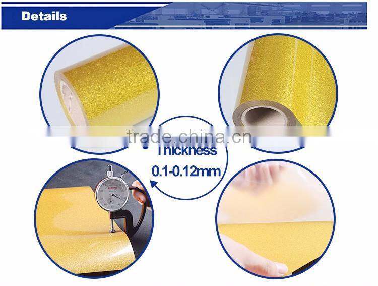 Hot selling wholesale red glitter heat transfer vinyl for tshirt