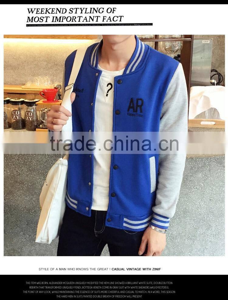2017 youth men zipper jacket sweatshirt without hood polar fleece jacket