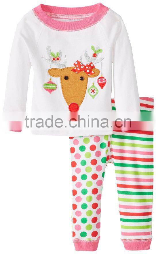 2016 best sell lovely christmas pajamas kids clothes