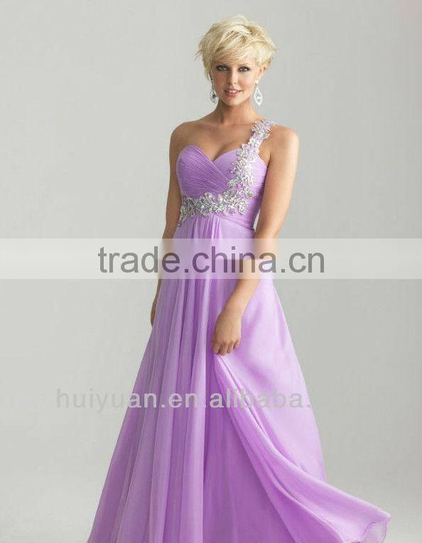 Newest v neck one shoulder ladies western long dress