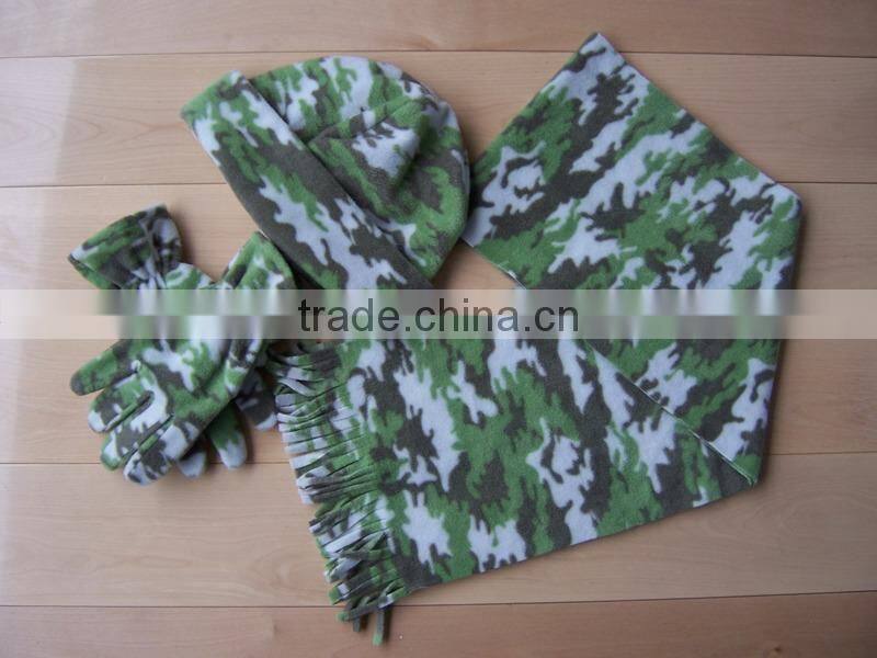 promotion polar fleece hat and scarf sets