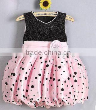 2016 New Summer baby girl polka dot dress princess dress lantern Puffy pettiskirt tutu
