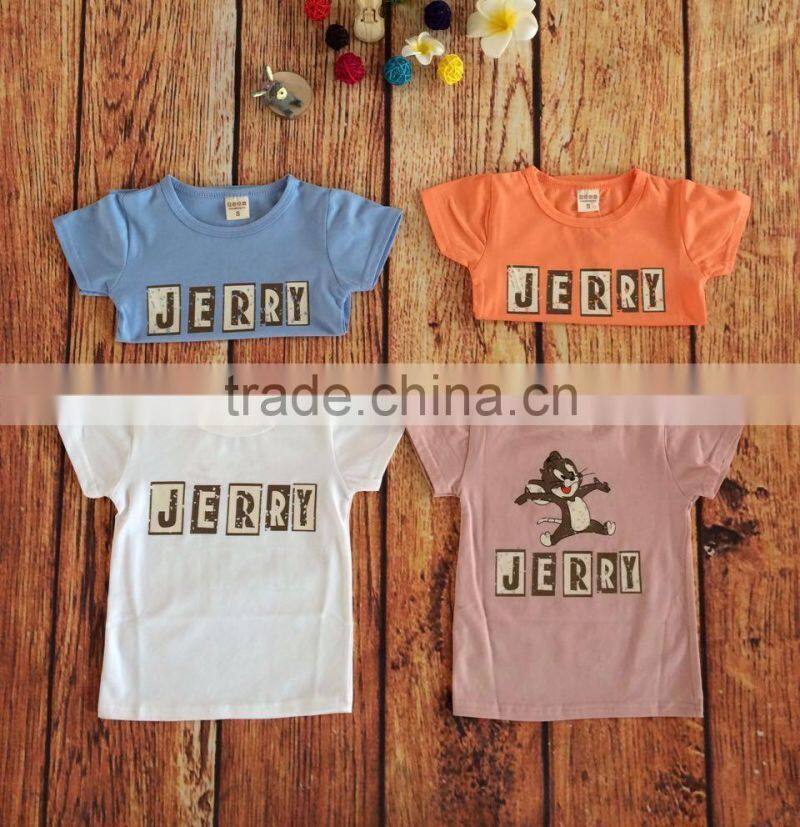 2017 cheap bulk sale children t-shirt cute printing pictures kid boys girls shirts