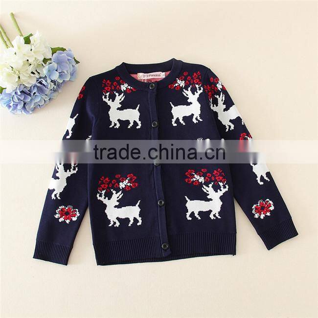 New arrival/desings/items sweaters 2016 new Girls cardigan 3 candy colors little sweater design with cute patterns