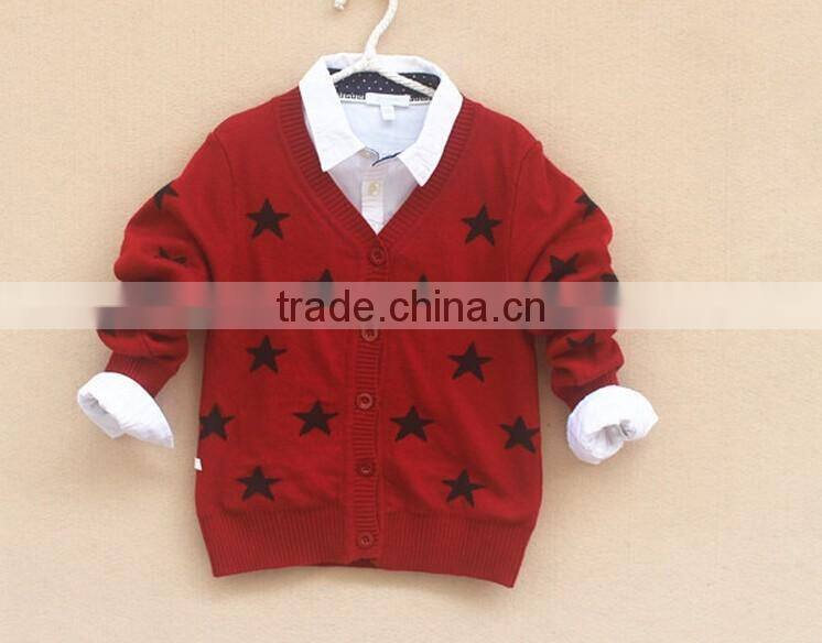 branded walmart wholesale kids v-neck stars pattern clothing