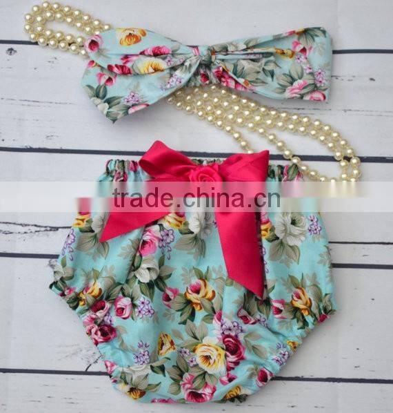 Zebra stripe headband with plain black cotton bloomer set new born baby clothes