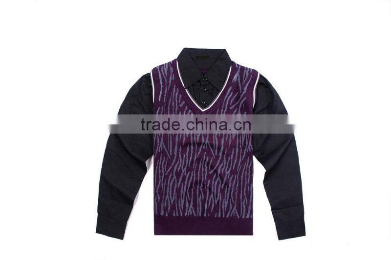 Loose Fit American Blue Sweater For Boys