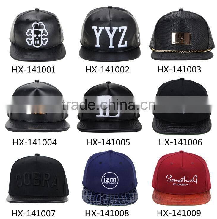 Green underbrim snapback cap,custom 3D embroidery snapback cap,black cotton snapback cap