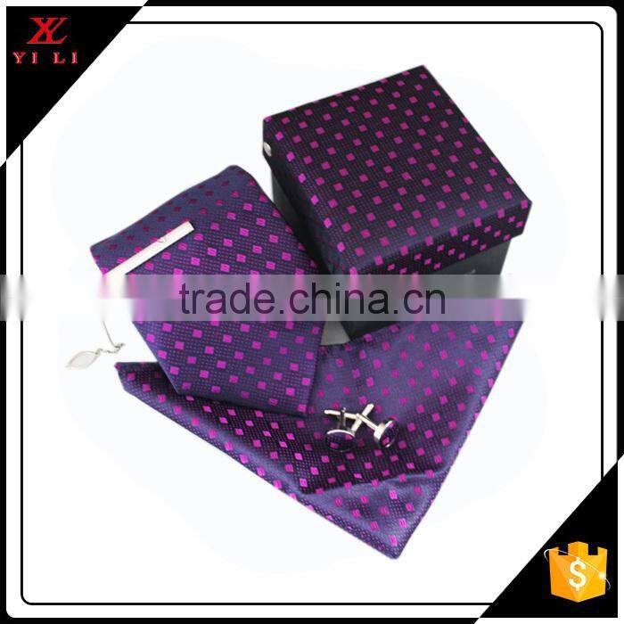 fashion man custom logo polyester tie gift set