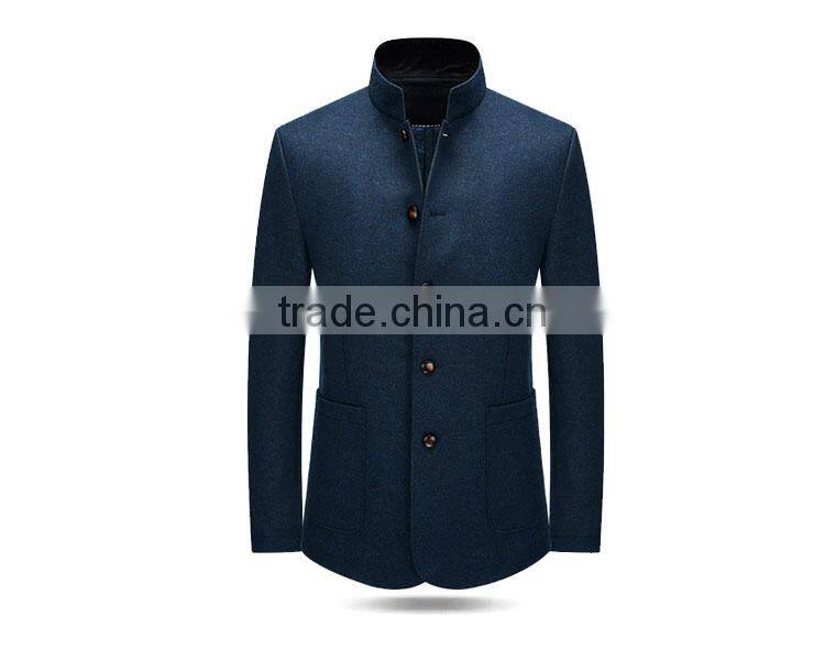 Latest Men Collar Designs Of Stand-away Collar Casual Jacket