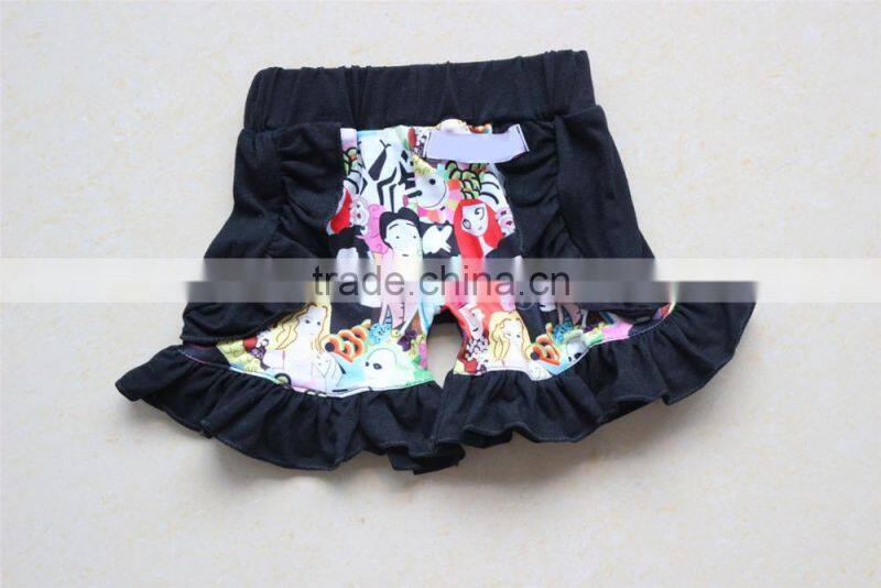 2017 summer baby pants children ruffle pants custom printed pantsshorts