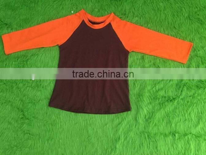Wholesale Halloween raglan baby girl cotton shirt kids long sleeve clothes shirt boutique children girl Halloween raglan fall