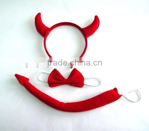 OEM Factory Halloween Red Devil OX Horn Headband Sets