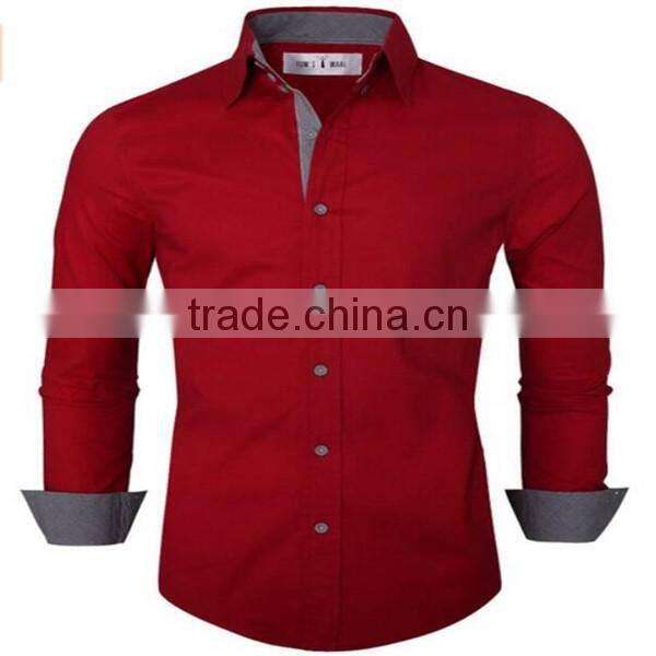 2016 new wholesale Classic Slim Fit Plaid custom mens casual dress shirts