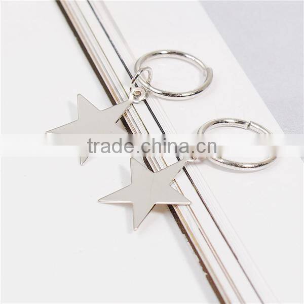 Zinc Based Alloy Hair Accessories Findings Pentagram Star Antique Silver Hairpin For Women