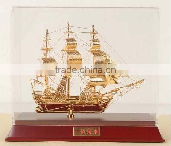 Luxury Shinning Sailing boat , Ship Model For Home Decoration JC-02